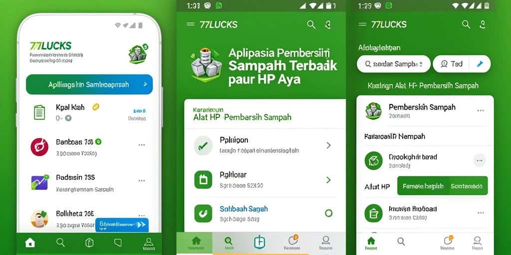 Antarmuka rapi dan sederhana dari 77LUCKS untuk Pembersih Sampah.