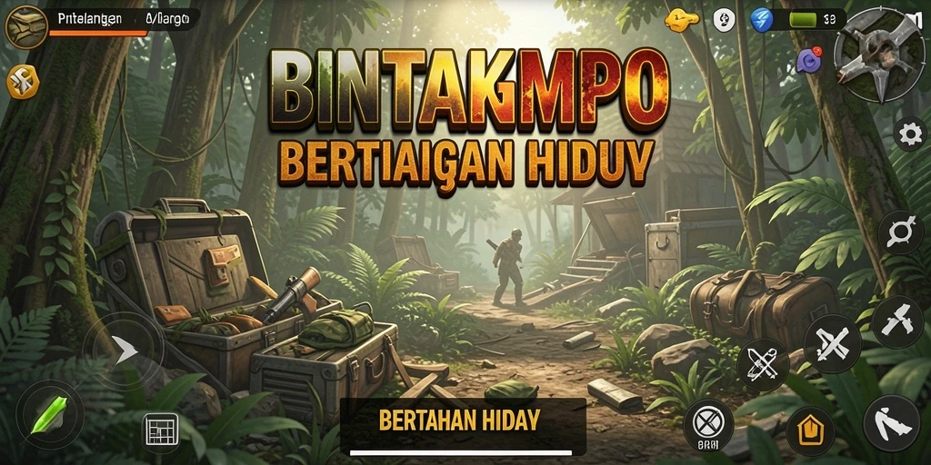 Tampilan antarmuka BINTANGMPO yang mendukung gameplay Bertahan Hidup.