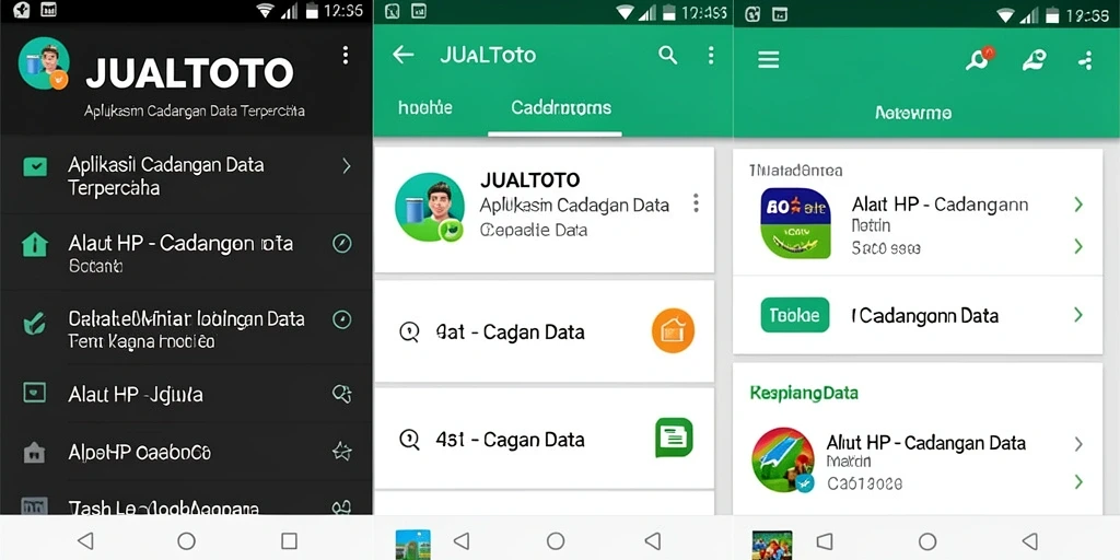 Antarmuka JUALTOTO yang sederhana dan mudah digunakan untuk cadangan data.