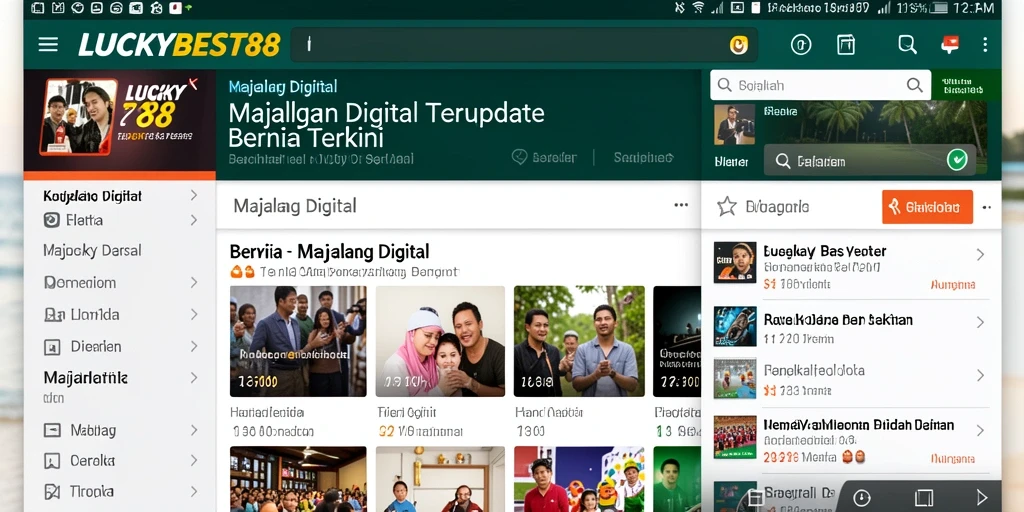 Antarmuka modern dan sederhana dari aplikasi LUCKYBEST88.