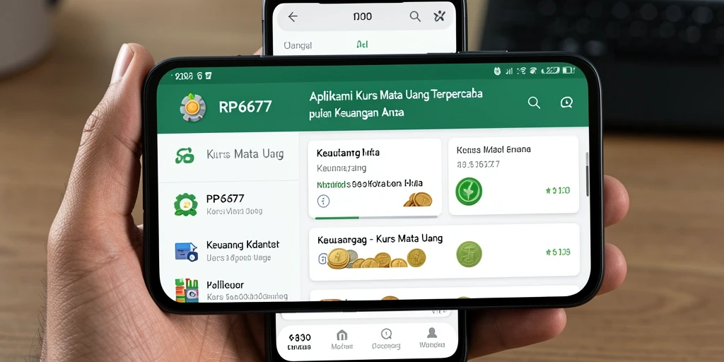 Antarmuka aplikasi Kurs Mata Uang yang sederhana dan fungsional.