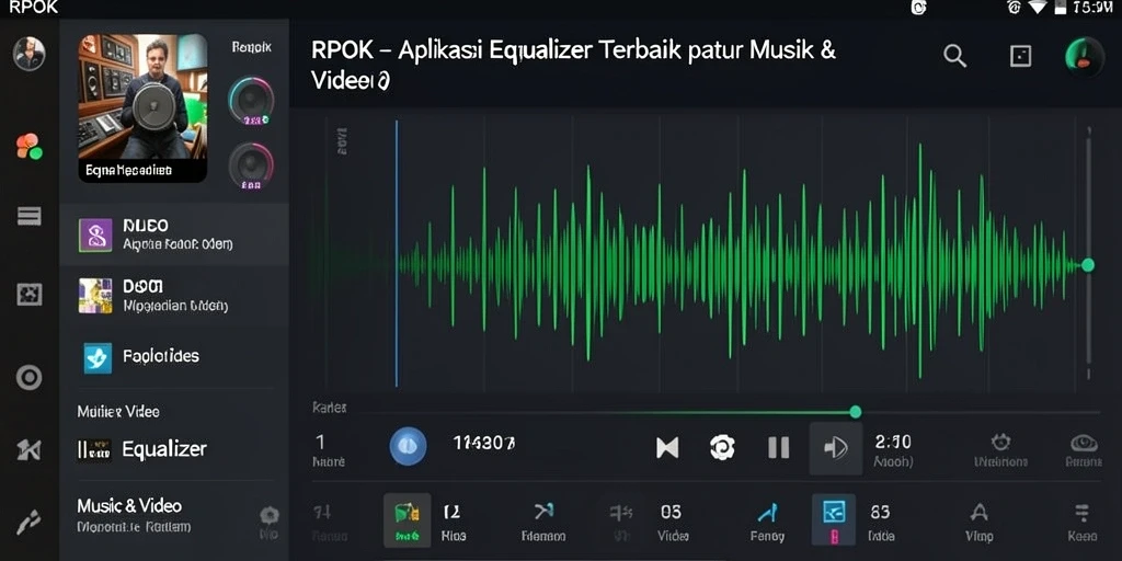 Antarmuka RPOK menampilkan berbagai kontrol Equalizer yang lengkap.