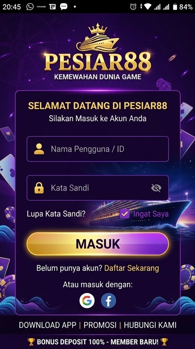 Panduan Masuk Akun pesiar88 untuk Android