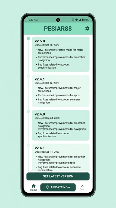 Riwayat Versi Aplikasi pesiar88 untuk Android